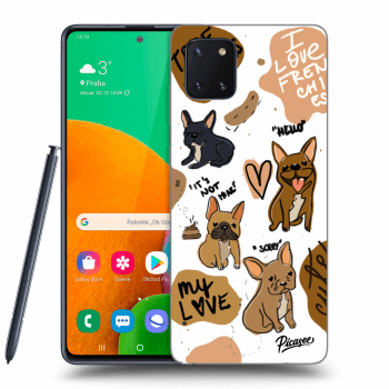 Picasee Μαύρη θήκη σιλικόνης για Samsung Galaxy Note 10 Lite N770F - Frenchies