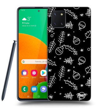 Picasee Μαύρη θήκη σιλικόνης για Samsung Galaxy Note 10 Lite N770F - Mistletoe