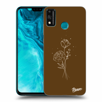 Θήκη για Honor 9X Lite - Brown flowers