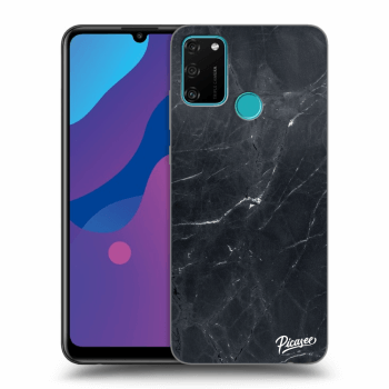 Picasee Μαύρη θήκη σιλικόνης για Honor 9A - Black marble