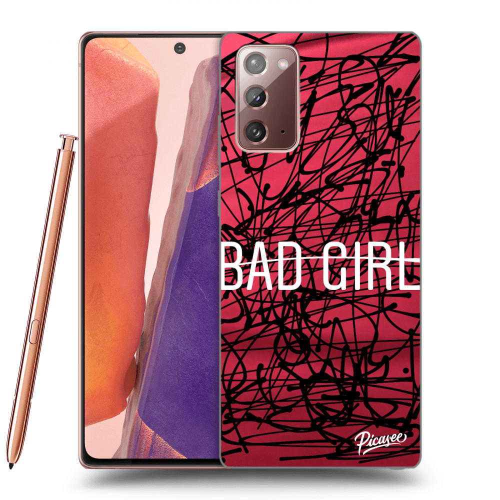 Picasee Μαύρη θήκη σιλικόνης για Samsung Galaxy Note 20 - Bad girl