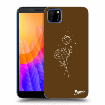 Θήκη για Huawei Y5P - Brown flowers