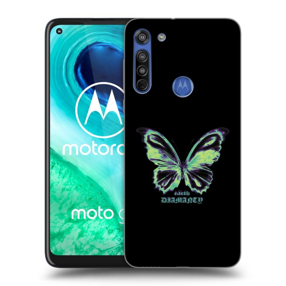 Picasee διαφανής θήκη σιλικόνης Motorola Moto G8 - Diamanty Blue
