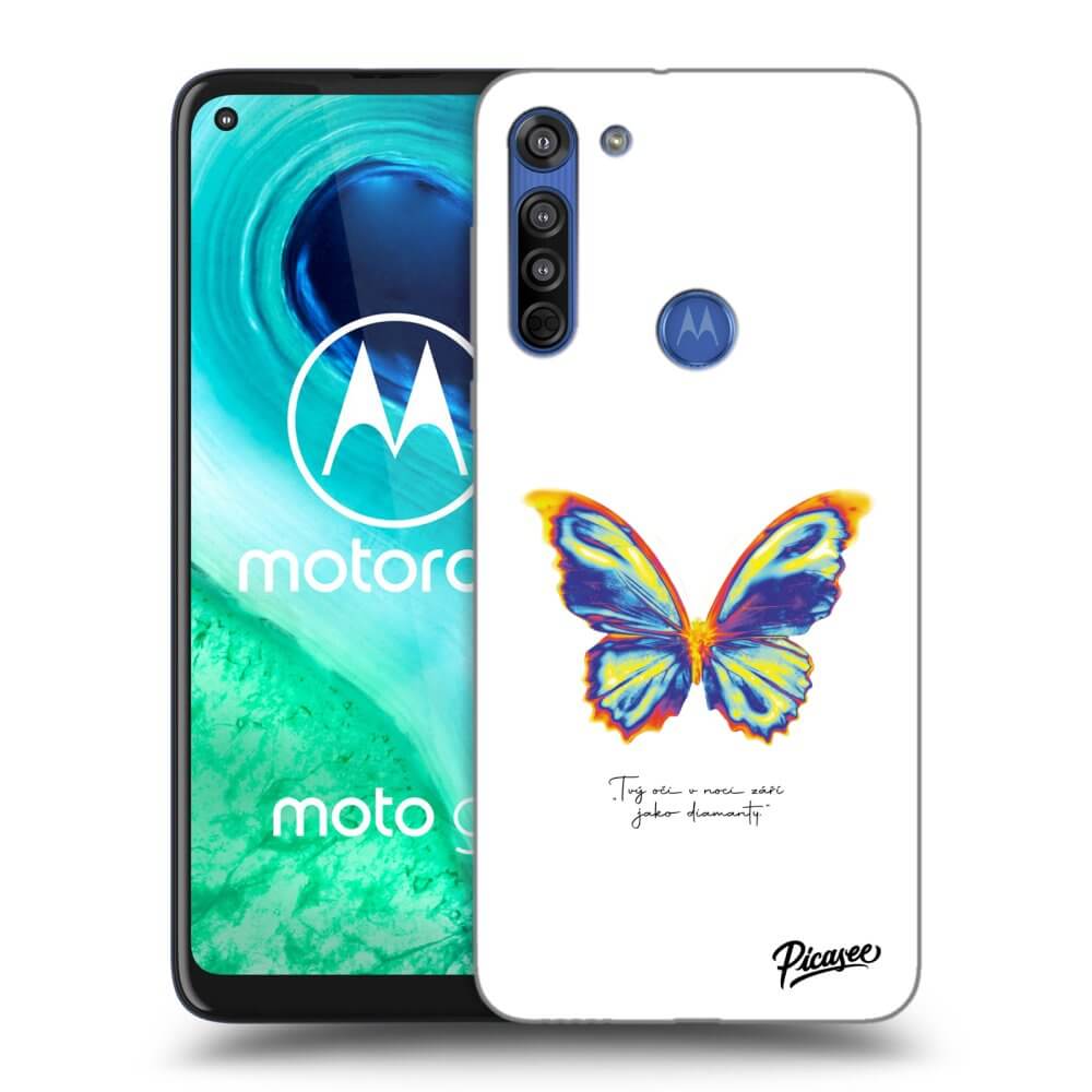 Picasee διαφανής θήκη σιλικόνης Motorola Moto G8 - Diamanty White