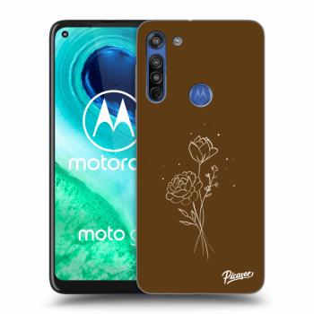 Θήκη για Motorola Moto G8 - Brown flowers