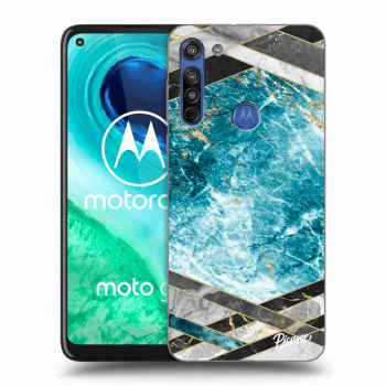 Θήκη για Motorola Moto G8 - Blue geometry