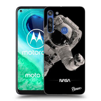 Picasee διαφανής θήκη σιλικόνης Motorola Moto G8 - Astronaut Big