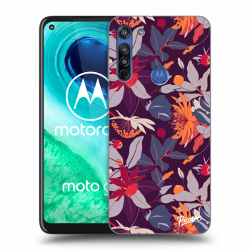 Θήκη για Motorola Moto G8 - Purple Leaf