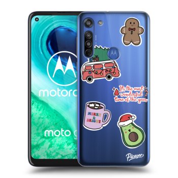 Θήκη για Motorola Moto G8 - Christmas Stickers