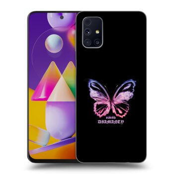 Picasee Μαύρη θήκη σιλικόνης για Samsung Galaxy M31s - Diamanty Purple