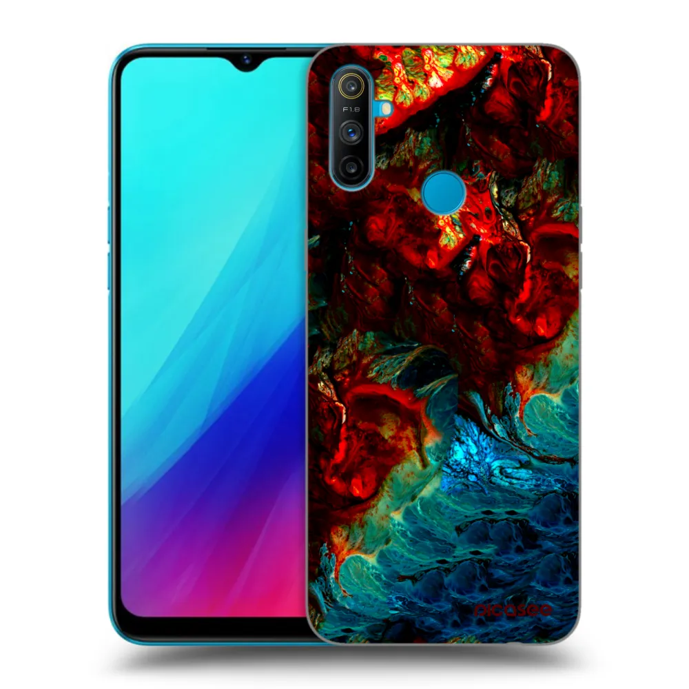 Picasee Μαύρη θήκη σιλικόνης για Realme C3 - Universe