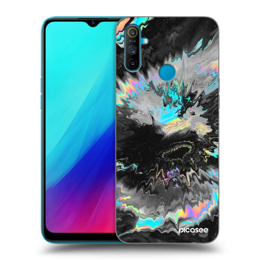 Picasee Μαύρη θήκη σιλικόνης για Realme C3 - Magnetic