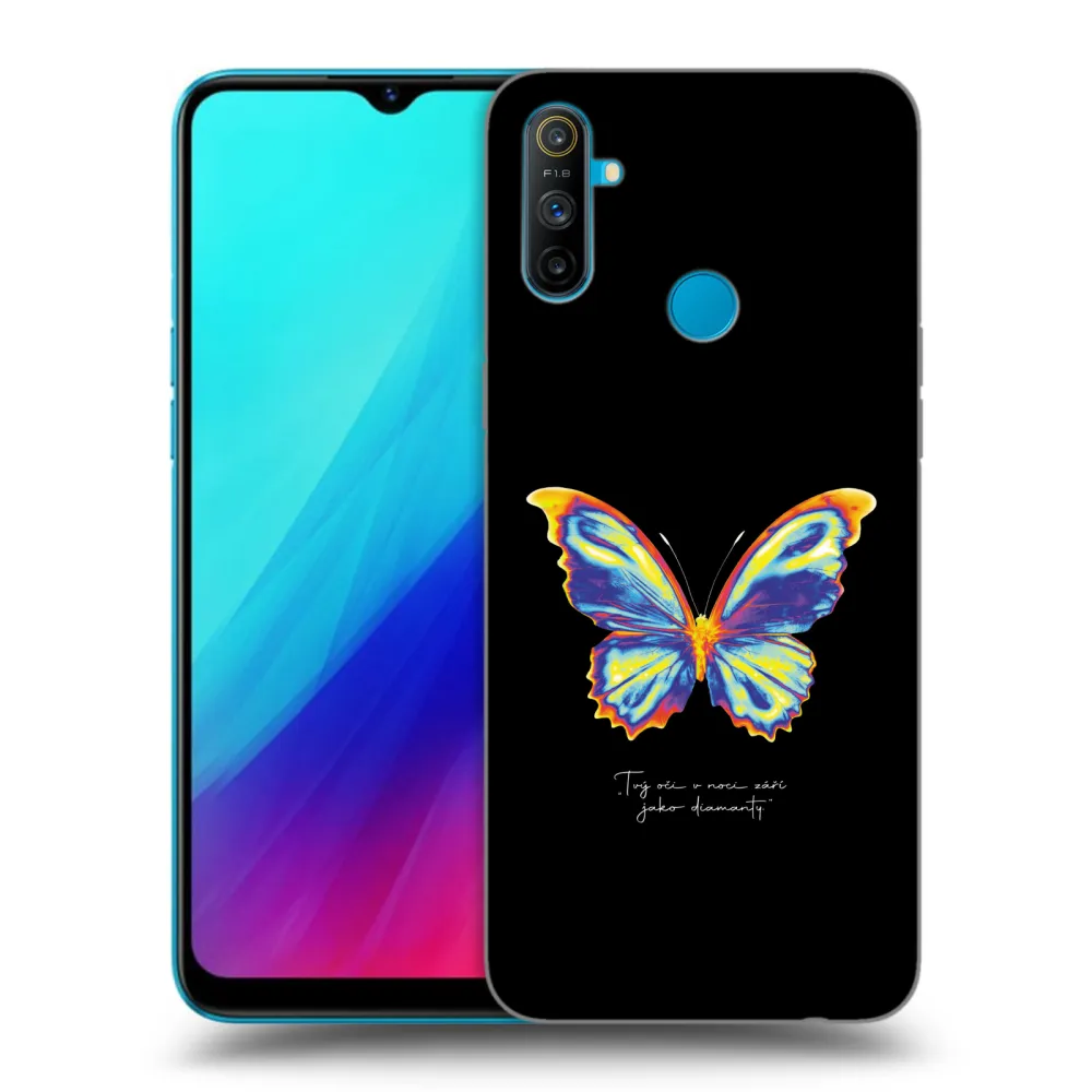 Picasee Μαύρη θήκη σιλικόνης για Realme C3 - Diamanty Black