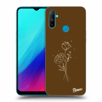 Θήκη για Realme C3 - Brown flowers