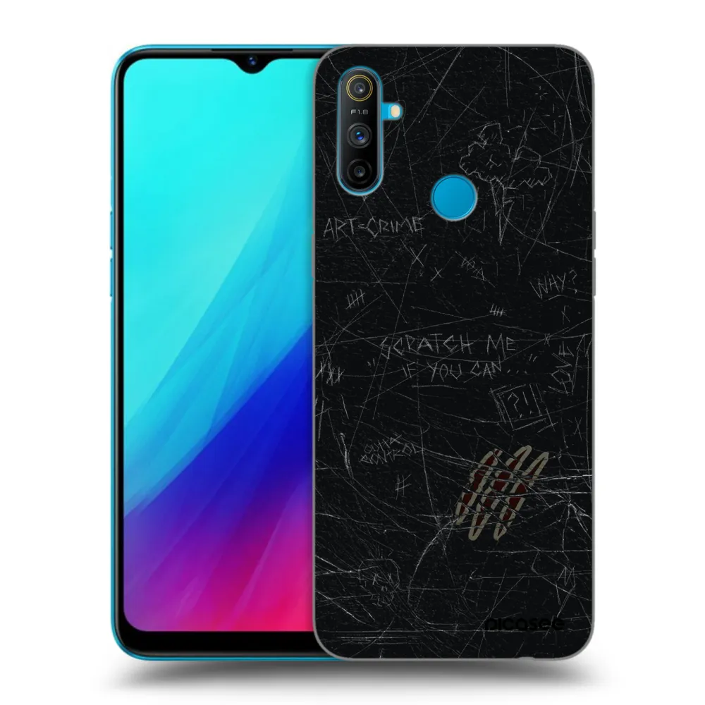 Picasee Μαύρη θήκη σιλικόνης για Realme C3 - SCRATCH
