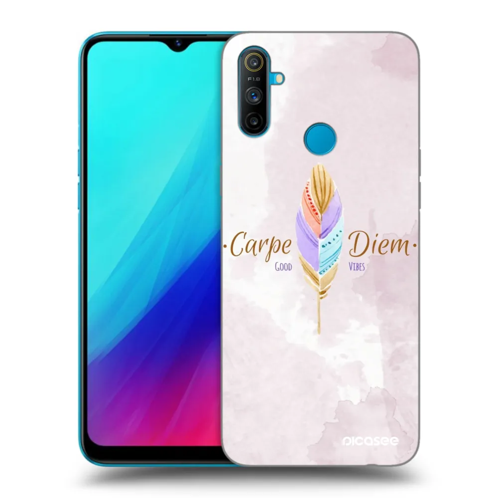 Picasee Μαύρη θήκη σιλικόνης για Realme C3 - Carpe Diem