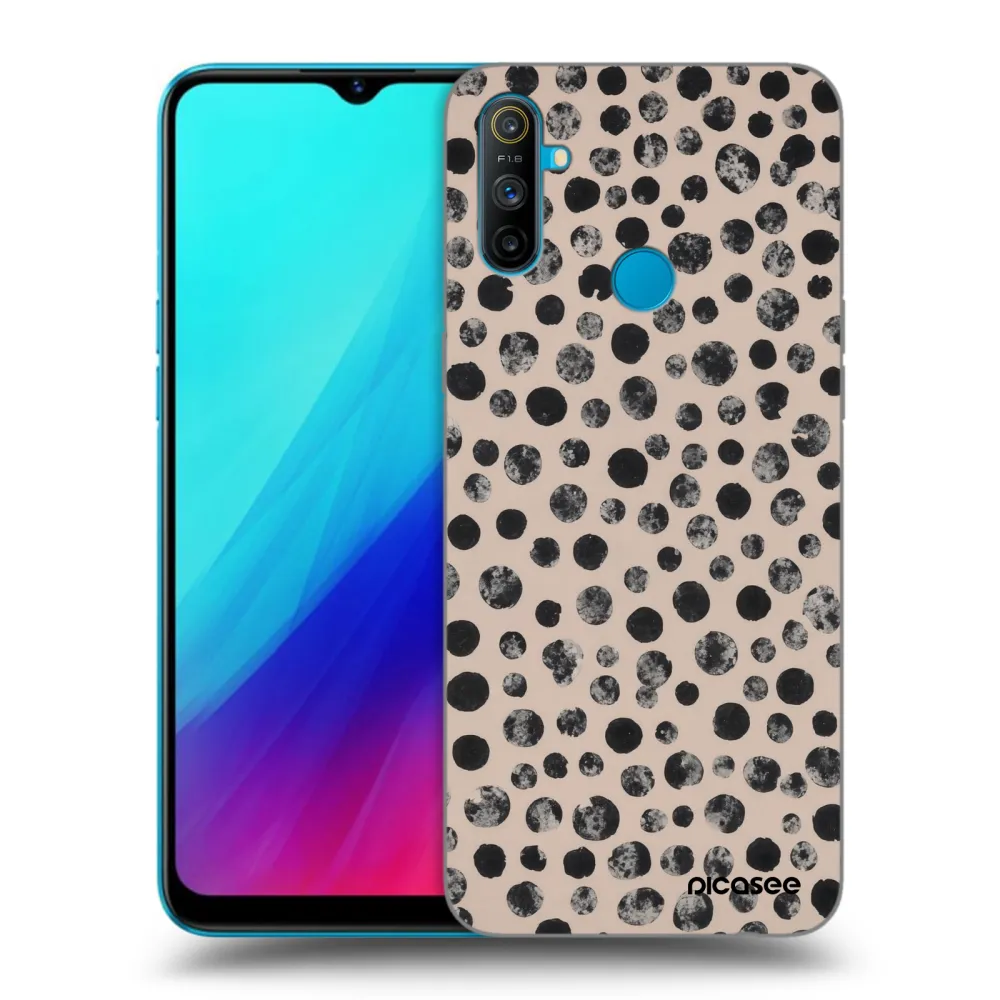 Picasee Μαύρη θήκη σιλικόνης για Realme C3 - Dots