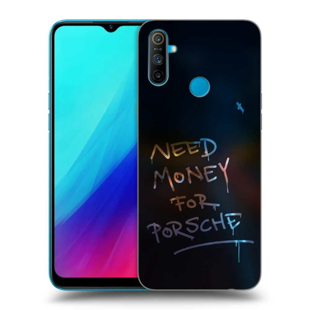 Picasee Μαύρη θήκη σιλικόνης για Realme C3 - Neon Nights