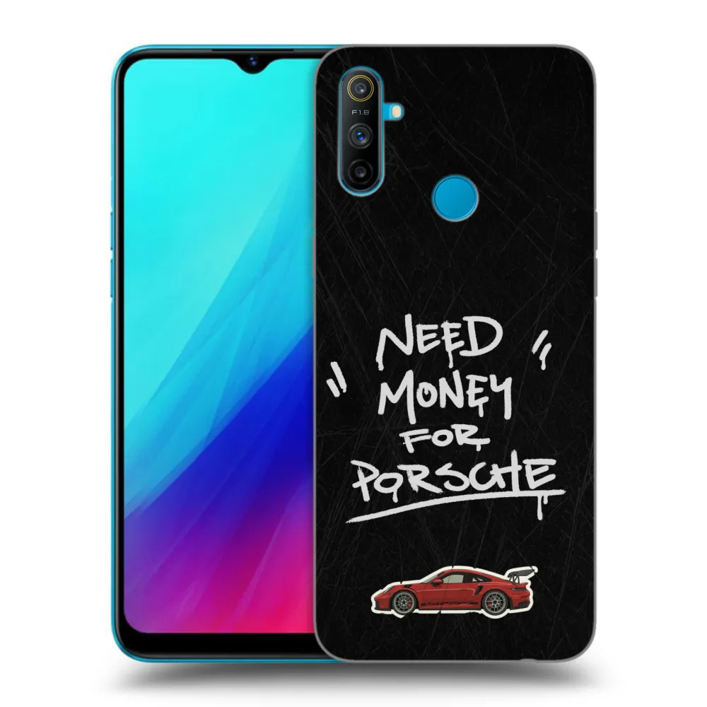 Picasee Μαύρη θήκη σιλικόνης για Realme C3 - Dark Racer