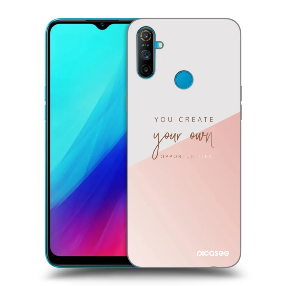 Picasee Μαύρη θήκη σιλικόνης για Realme C3 - You create your own opportunities