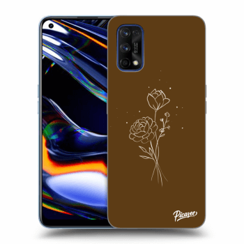 Θήκη για Realme 7 Pro - Brown flowers