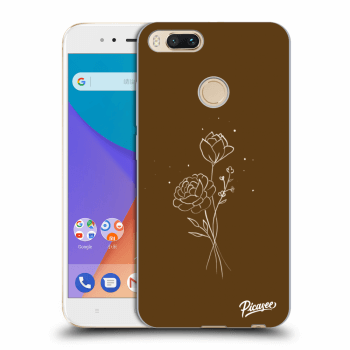 Θήκη για Xiaomi Mi A1 Global - Brown flowers