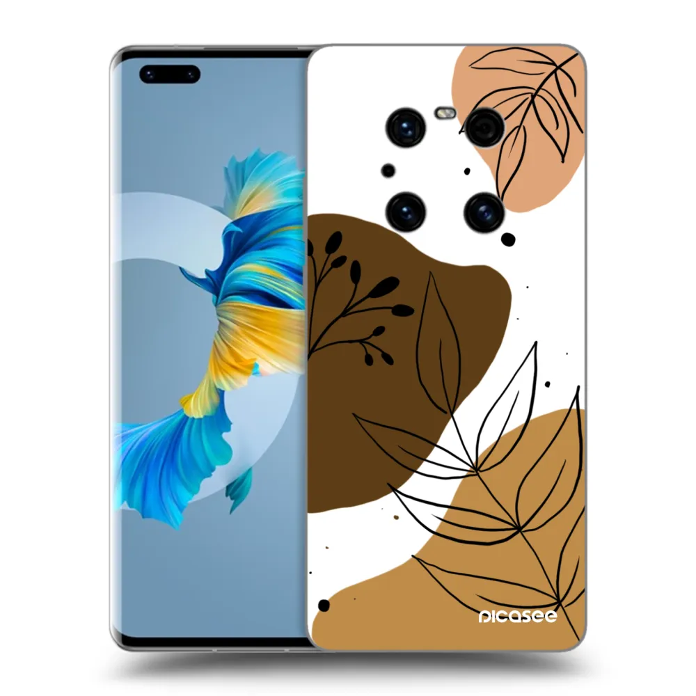 Picasee Μαύρη θήκη σιλικόνης για Huawei Mate 40 Pro - Boho style