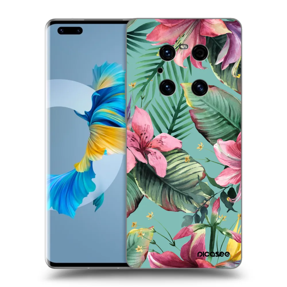 Picasee Μαύρη θήκη σιλικόνης για Huawei Mate 40 Pro - Hawaii