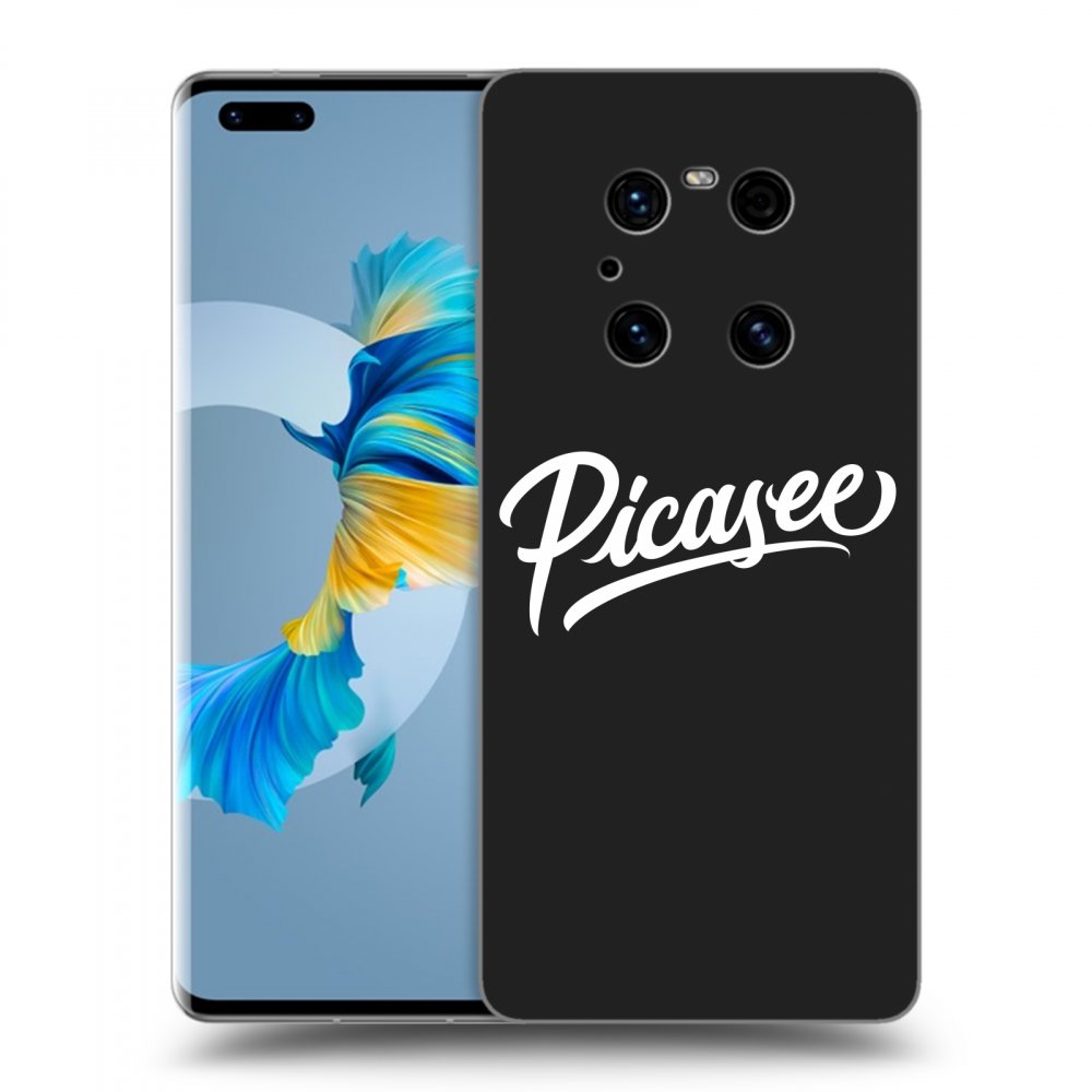 Picasee Μαύρη θήκη σιλικόνης για Huawei Mate 40 Pro - Picasee - old logo - white
