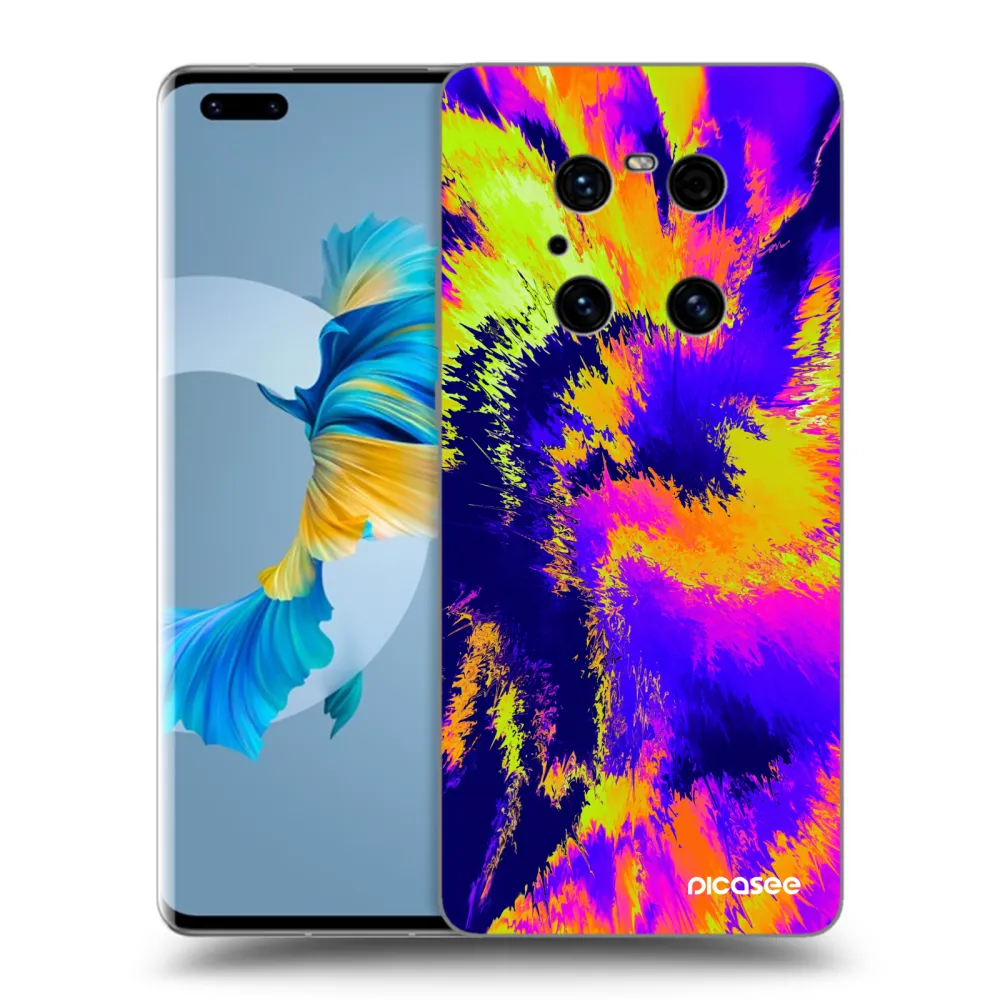 Picasee Μαύρη θήκη σιλικόνης για Huawei Mate 40 Pro - Burn