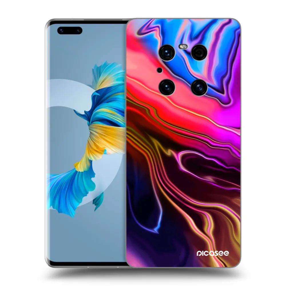 Picasee Μαύρη θήκη σιλικόνης για Huawei Mate 40 Pro - Electric