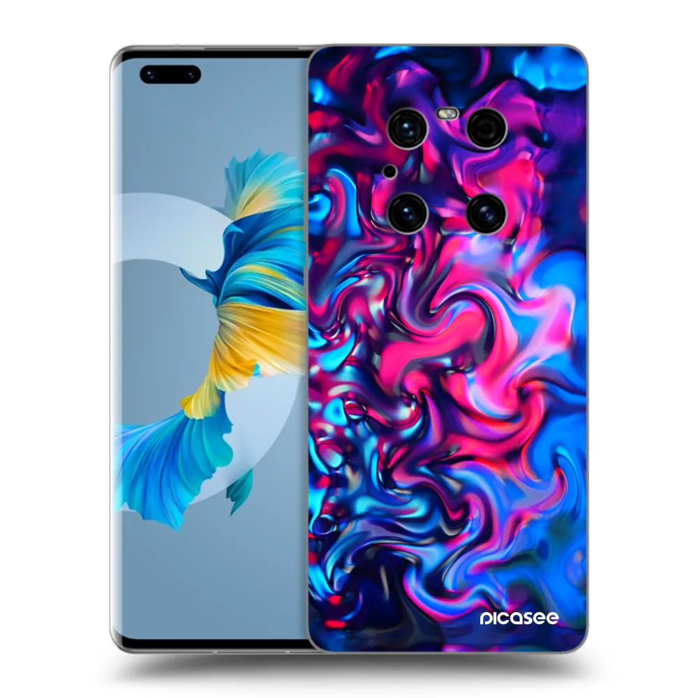 Picasee Μαύρη θήκη σιλικόνης για Huawei Mate 40 Pro - Redlight