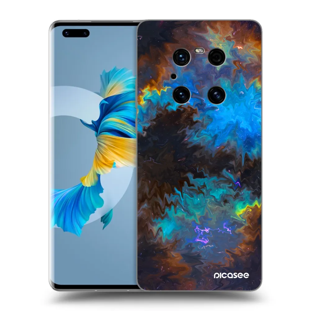 Picasee Μαύρη θήκη σιλικόνης για Huawei Mate 40 Pro - Space