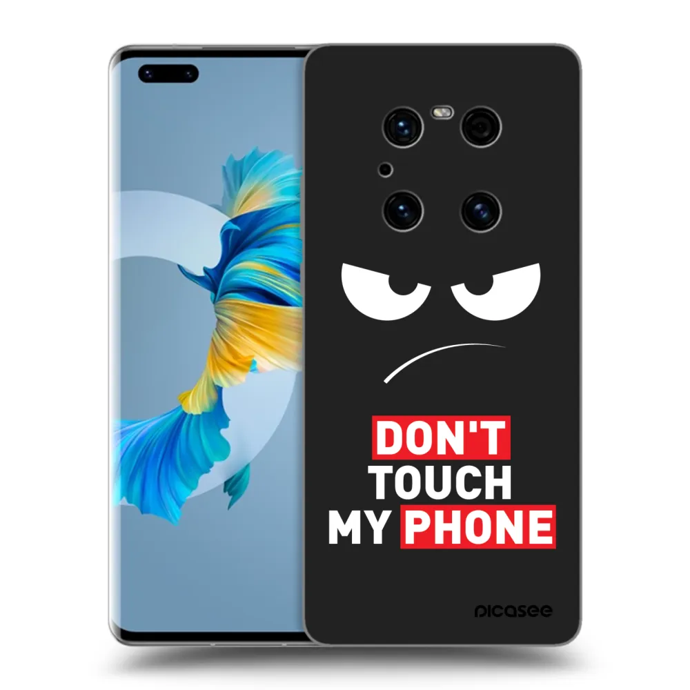 Picasee Μαύρη θήκη σιλικόνης για Huawei Mate 40 Pro - Angry Eyes - Transparent