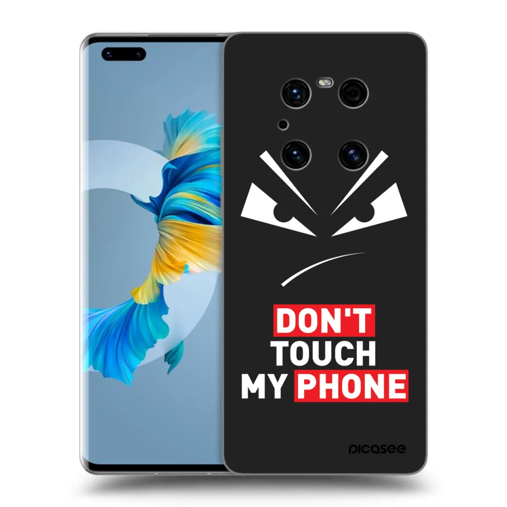 Picasee Μαύρη θήκη σιλικόνης για Huawei Mate 40 Pro - Evil Eye - Transparent