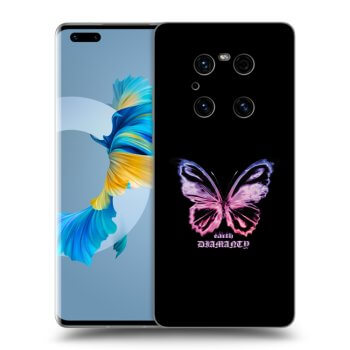 Picasee Μαύρη θήκη σιλικόνης για Huawei Mate 40 Pro - Diamanty Purple