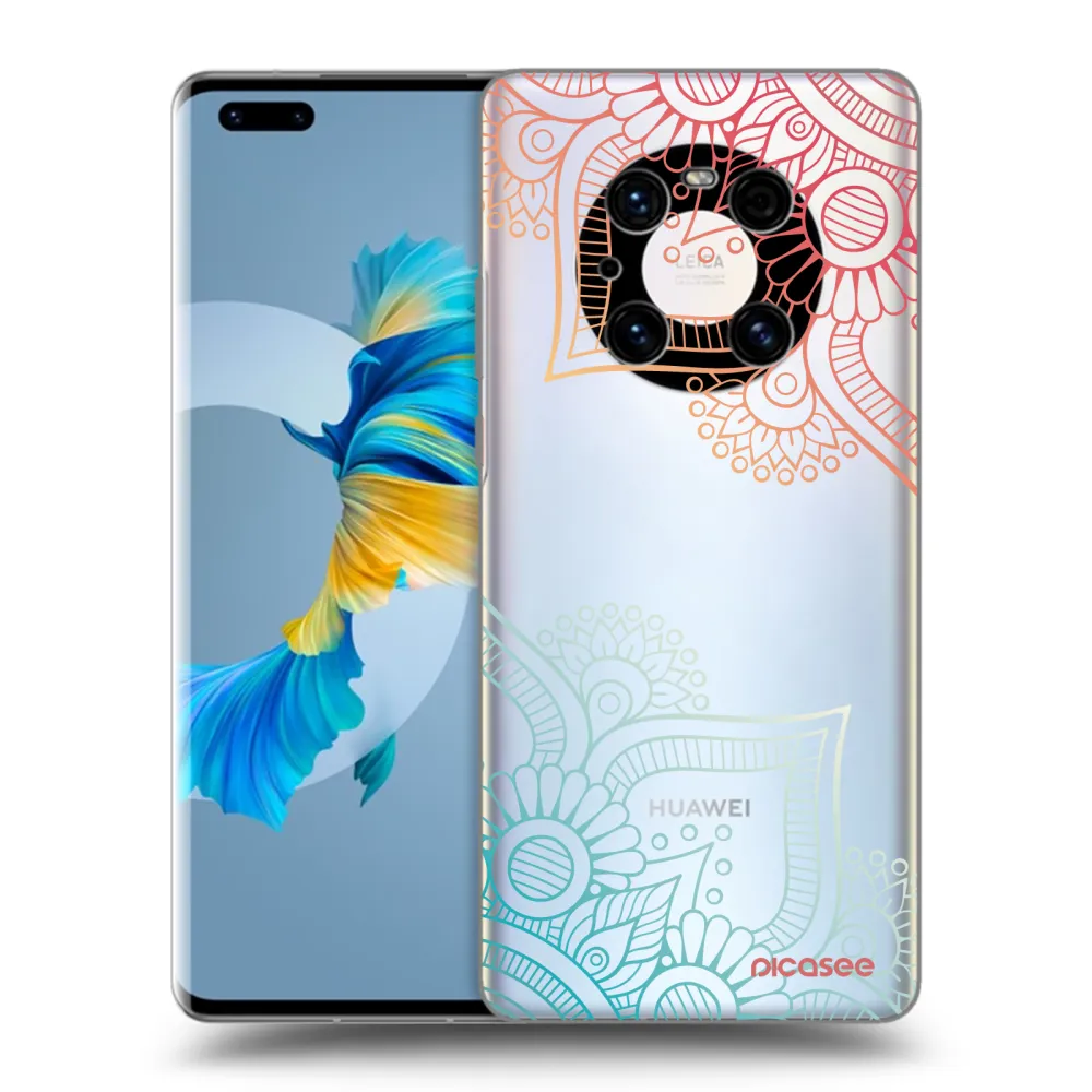 Picasee διαφανής θήκη σιλικόνης Huawei Mate 40 Pro - Flowers pattern
