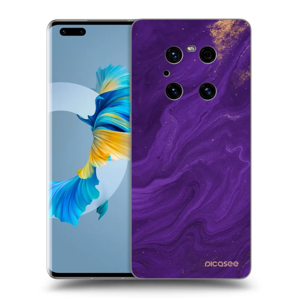 Picasee Μαύρη θήκη σιλικόνης για Huawei Mate 40 Pro - Purple