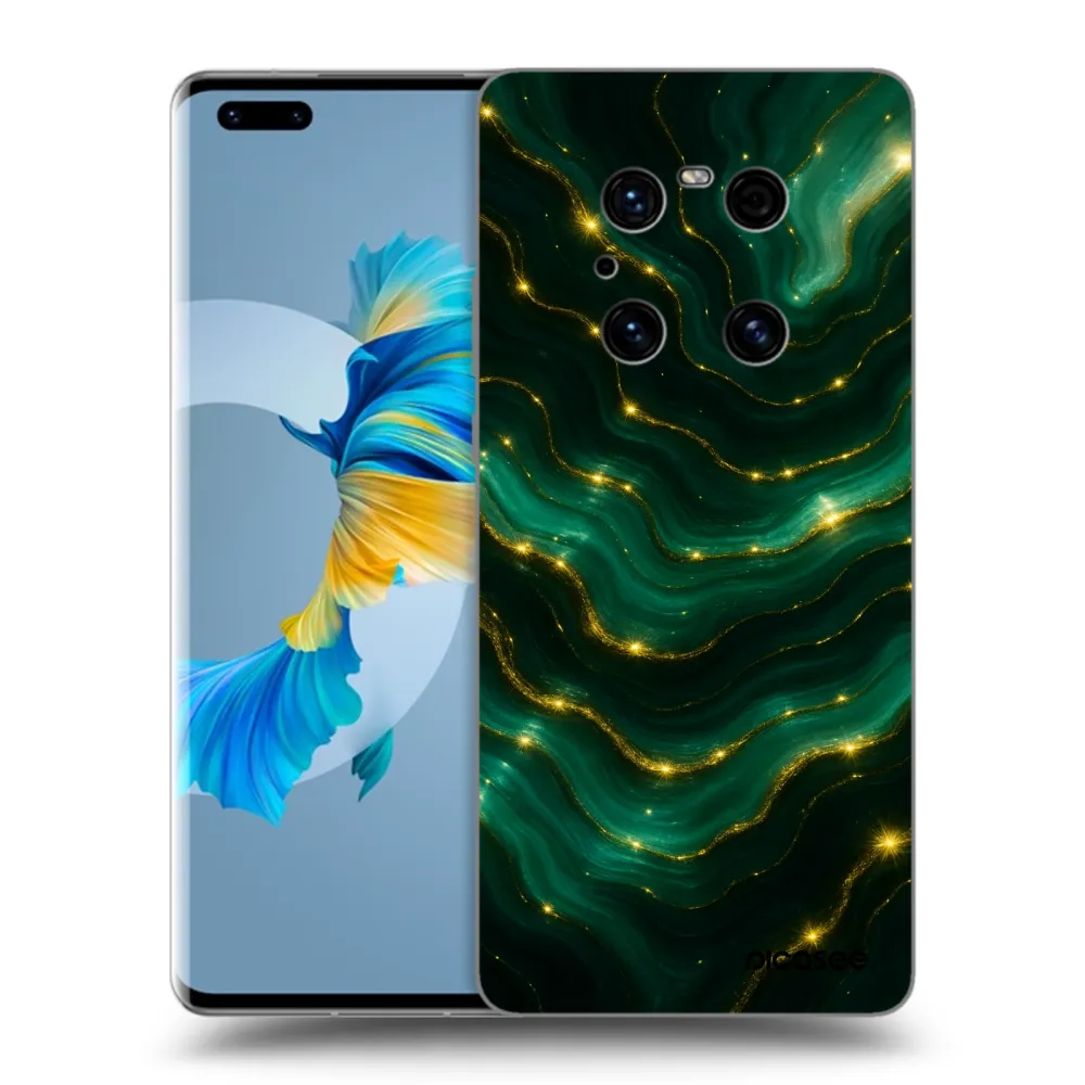 Picasee Μαύρη θήκη σιλικόνης για Huawei Mate 40 Pro - Emerald