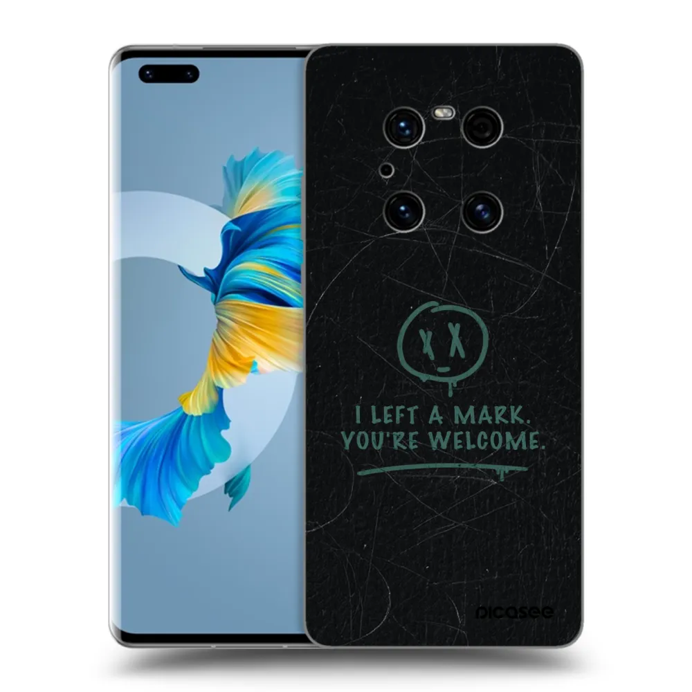 Picasee Μαύρη θήκη σιλικόνης για Huawei Mate 40 Pro - LEFT A MARK