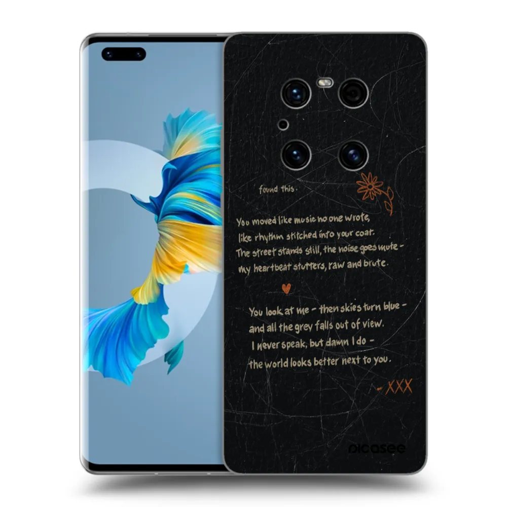 Picasee Μαύρη θήκη σιλικόνης για Huawei Mate 40 Pro - POET