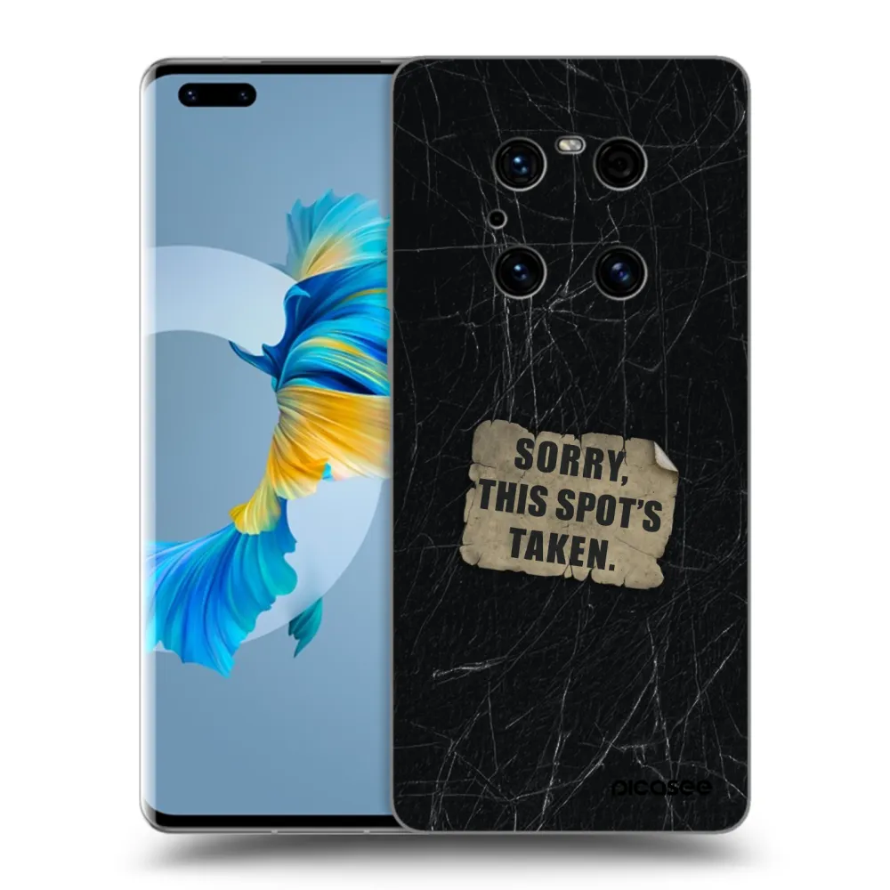 Picasee Μαύρη θήκη σιλικόνης για Huawei Mate 40 Pro - SORRY