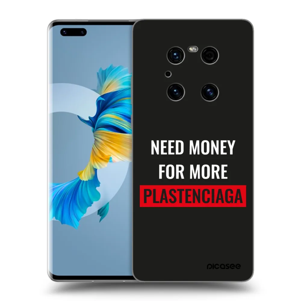 Picasee Μαύρη θήκη σιλικόνης για Huawei Mate 40 Pro - More PLASTENCIAGA