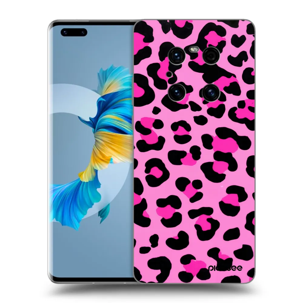 Picasee Μαύρη θήκη σιλικόνης για Huawei Mate 40 Pro - Pink Tiger