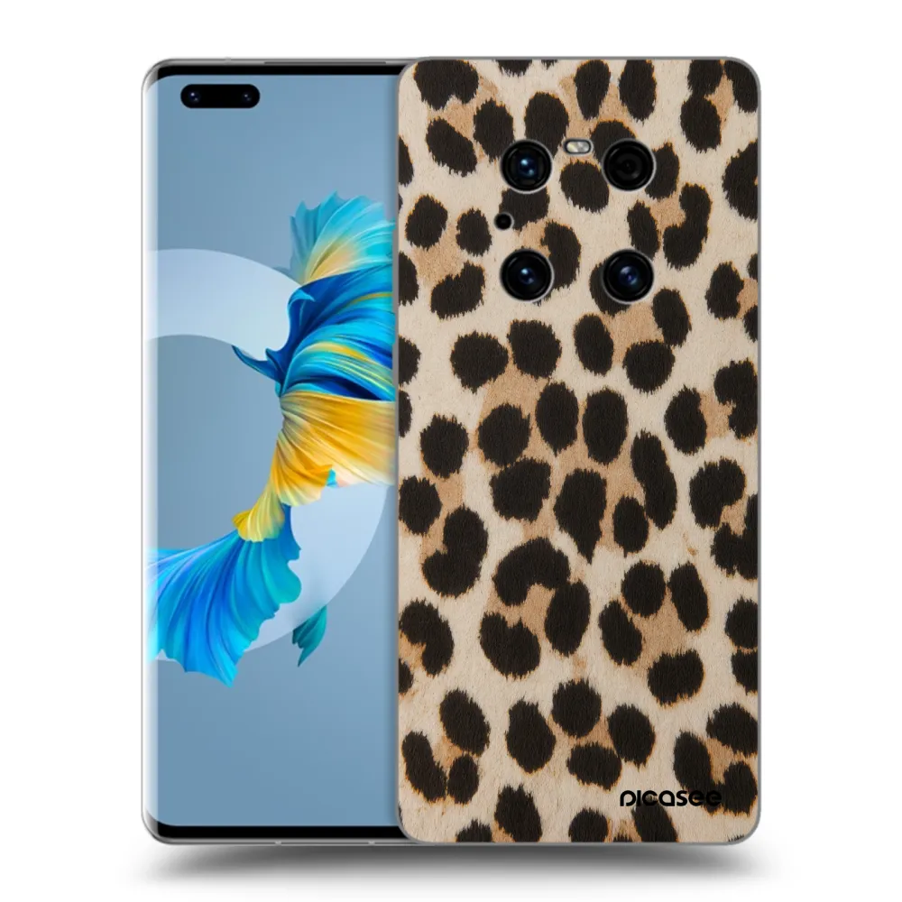 Picasee Μαύρη θήκη σιλικόνης για Huawei Mate 40 Pro - Brown Tiger
