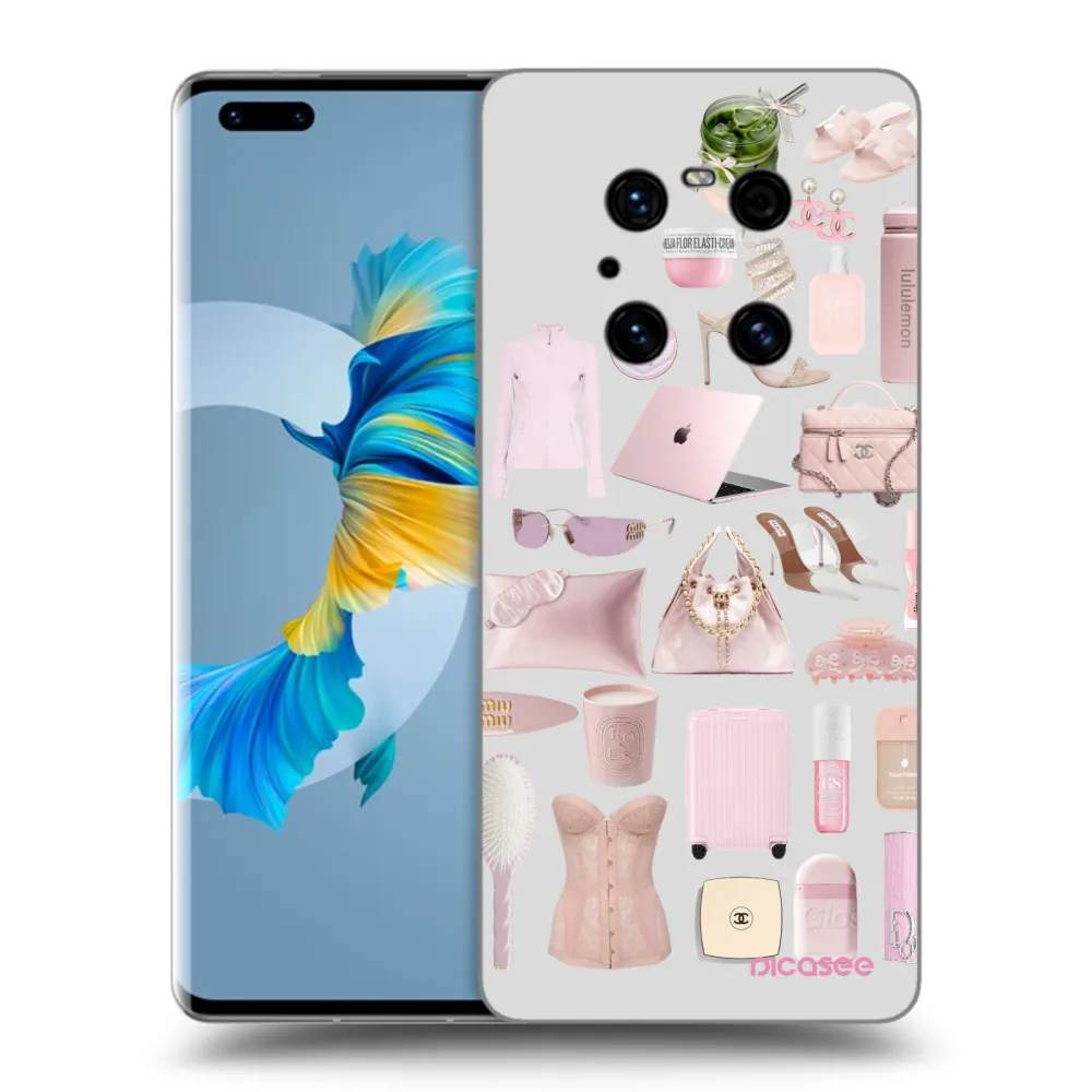 Picasee Μαύρη θήκη σιλικόνης για Huawei Mate 40 Pro - Glam Babe
