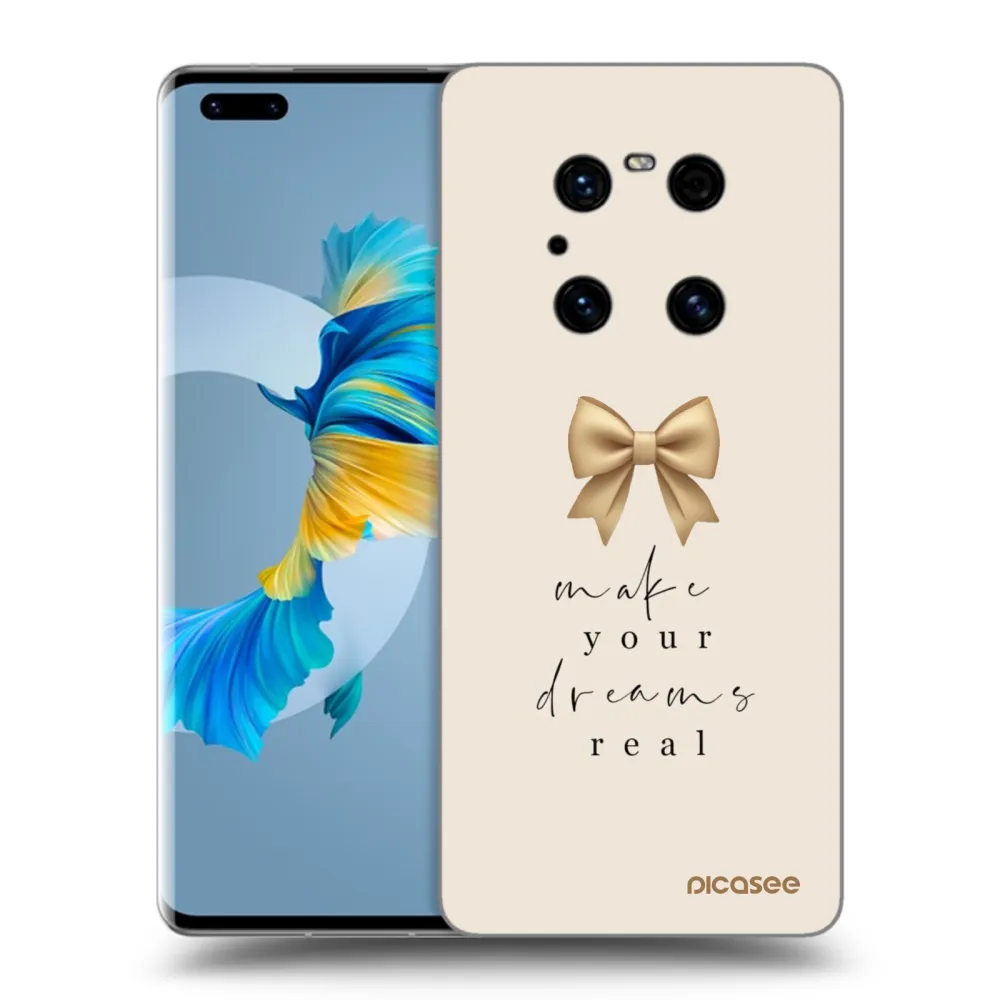 Picasee Μαύρη θήκη σιλικόνης για Huawei Mate 40 Pro - Golden Dream