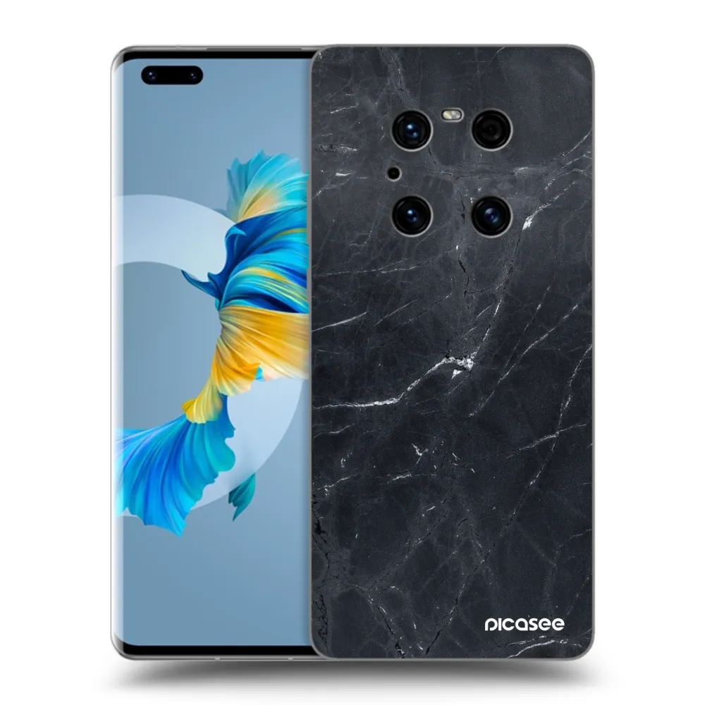 Picasee Μαύρη θήκη σιλικόνης για Huawei Mate 40 Pro - Black marble