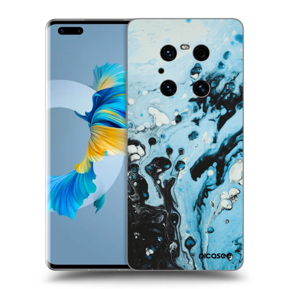Picasee Μαύρη θήκη σιλικόνης για Huawei Mate 40 Pro - Organic blue