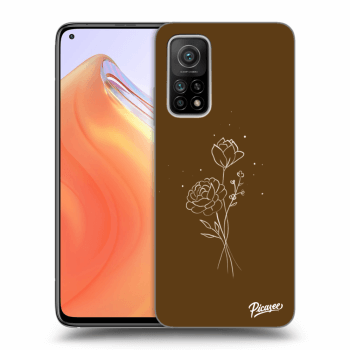 Θήκη για Xiaomi Mi 10T - Brown flowers